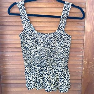 Cheetah tank top- scrunch straps
